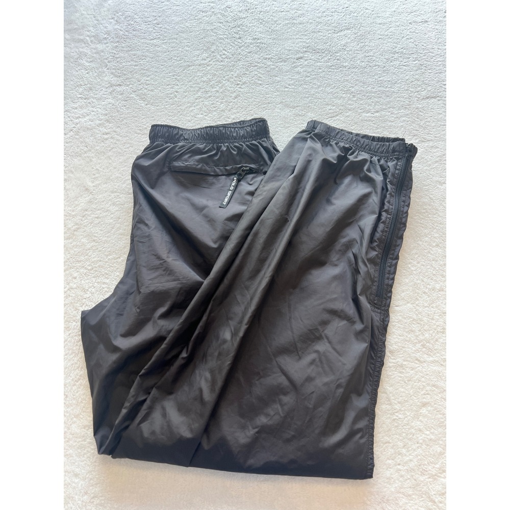 Polo Sport Ralph Lauren Black Windbreaker Track Pants Mesh Lined Mens XL